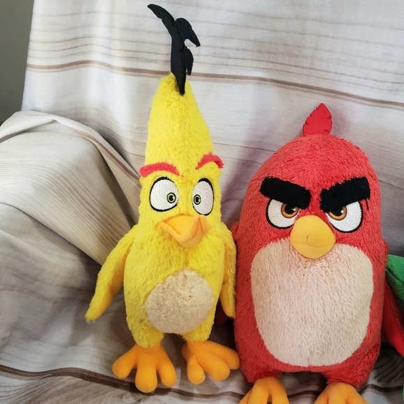 Angry Birds Movie Chuck Red Pig Plush Stuffed Toys Rovio 2019 Set Of 3 - Picture 2 of 14